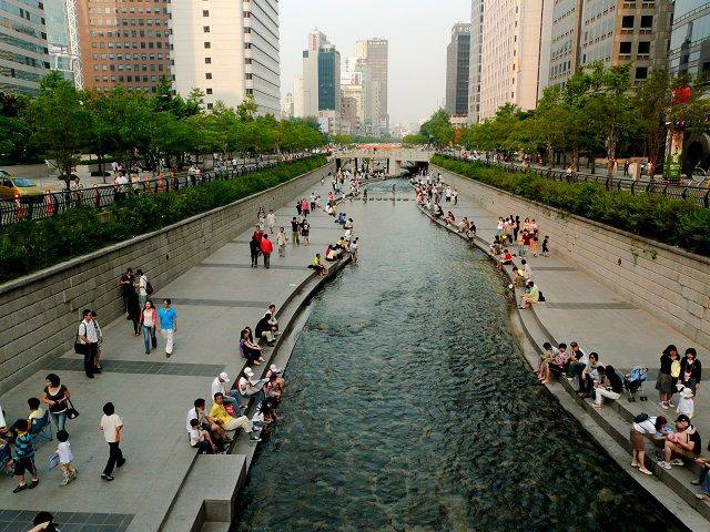 Cheonggyecheon, Szöül, Dél-Korea